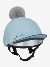 LeMieux Pippa Hat Silk - Glacier | One Size, Contrast Trim, 360 Stretch