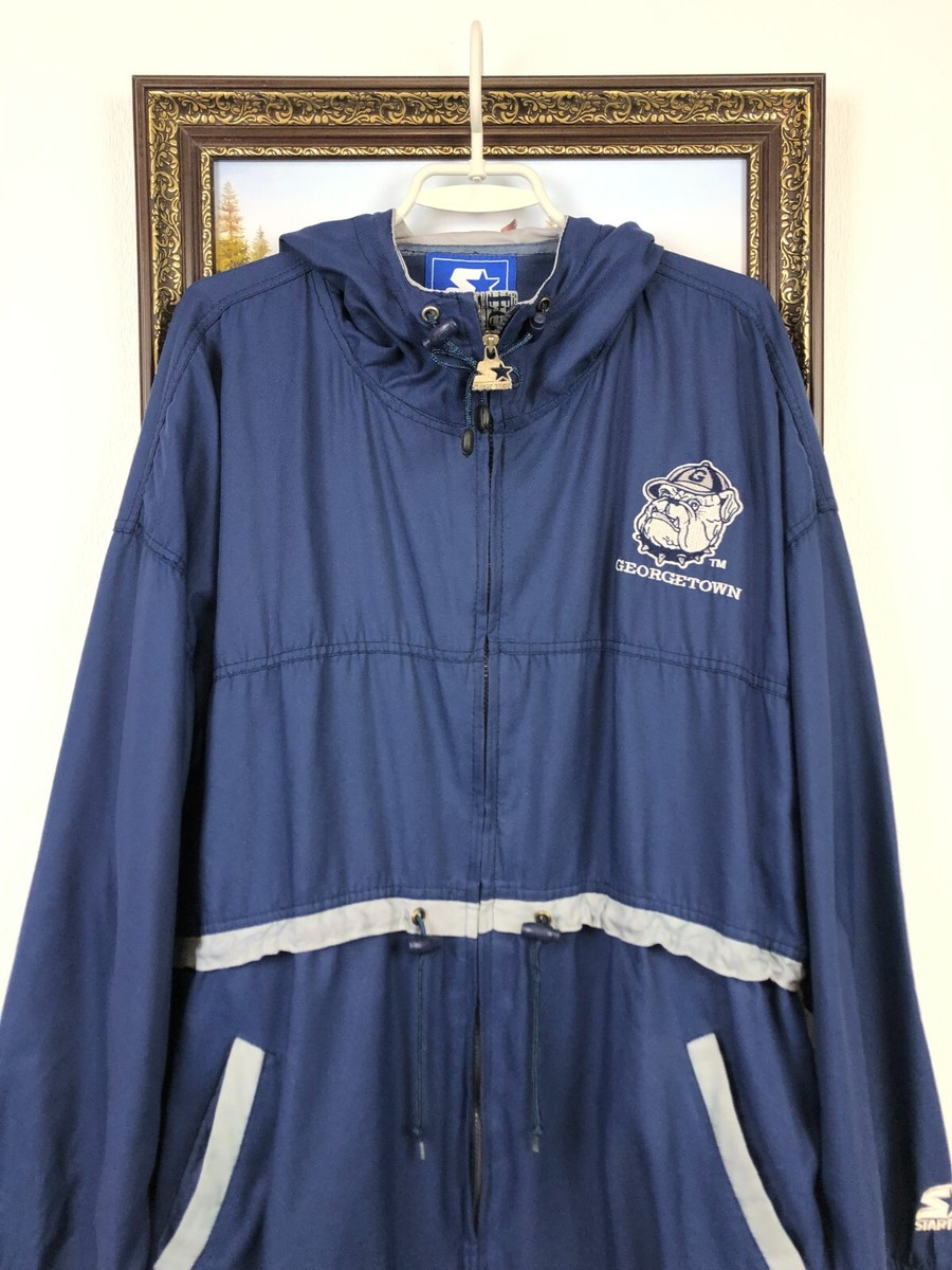 Vintage Georgetown Hoyas Starter Full Zip Jacket Blue Ncaa Rare