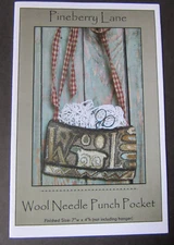 Pineberry Lane WOOL POCKET Punch Needle Embroidery Pattern