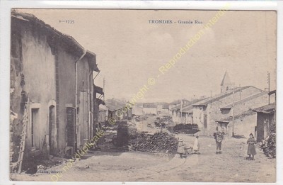 CPA 54570 TRONDES Große belebte Straße Edit RENAULD ca1917