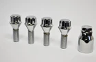 Set of 4 x Locking Wheel Bolts Lock Nuts Lugs for Vauxhall Corsa. 26mm. UB125