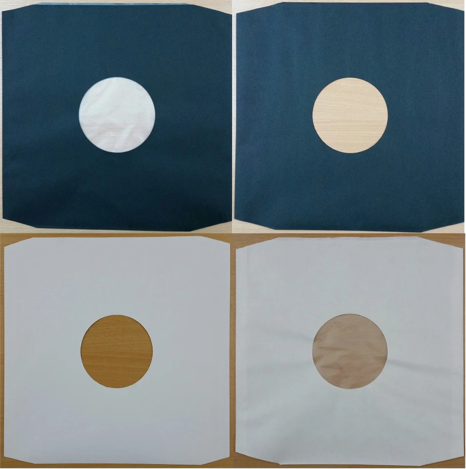 PANMER 12 Zoll polyliert und Papier weiß schwarz Schallplatte Innenhüllen Variationen