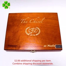 La Flor Dominicana The Chisel Maduro Empty Wood Cigar Box 8.5" x 6.5" x 1.25