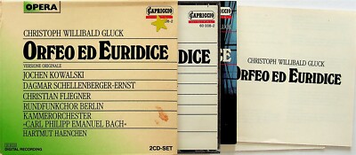 GLUCK- Orfeo ed Euridice 2-CD Box Set 1989 HARTMUT HAENCHEN Jochen Kowalski