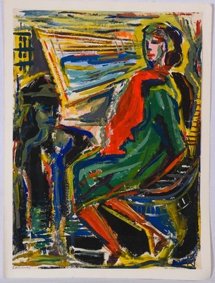 Rolf Henning: Mischtechnik/Aquarell/Gouache?auf Papier handsigniert
