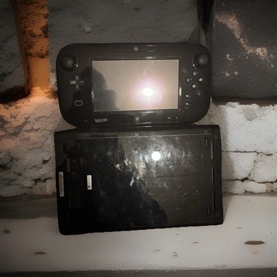 Wii U Konsole Schwarz, Inkl. 2 Spiele, mit Kabeln