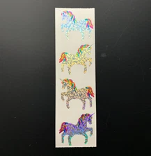 UNICORN PEGASUS HAMBLY HORSE RAINBOW MOD sticker decal prism prismatic GLITTER