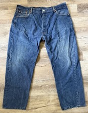 Vintage Levi's 501XX Blue Denim Jeans Dark Wash Men's 42x30 Made In USA