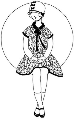 Bailey Sewing Pattern 1920's Girls Dress for 20'' Doll also 16'' Patsy  #101