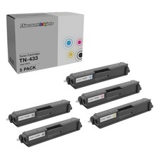 Toner Cartridges for Brother TN433 HY 2 Black, Cyan, Magenta, Yellow 5pk