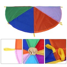 8 Handles 2m Diameter Kids Play Outdoor Teamwork Game Parachute Multicolor Toy