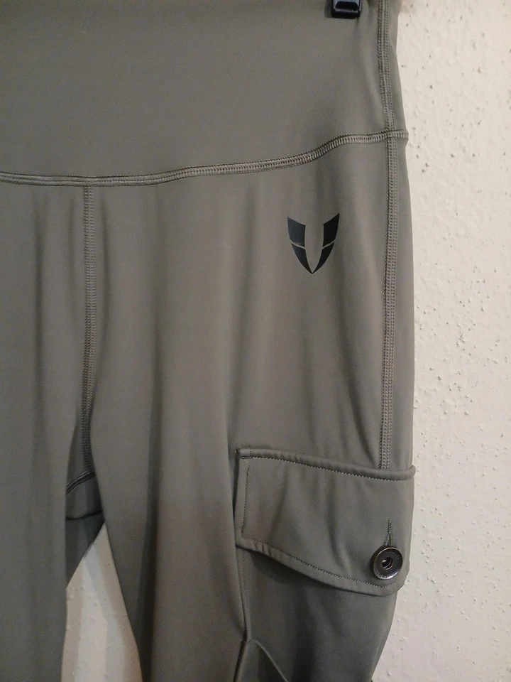 FIRME ABS Leggings Mujer Grandes Oliva Táctico Carga Bolsillos Alto Elásticos Foto 3 de 4
