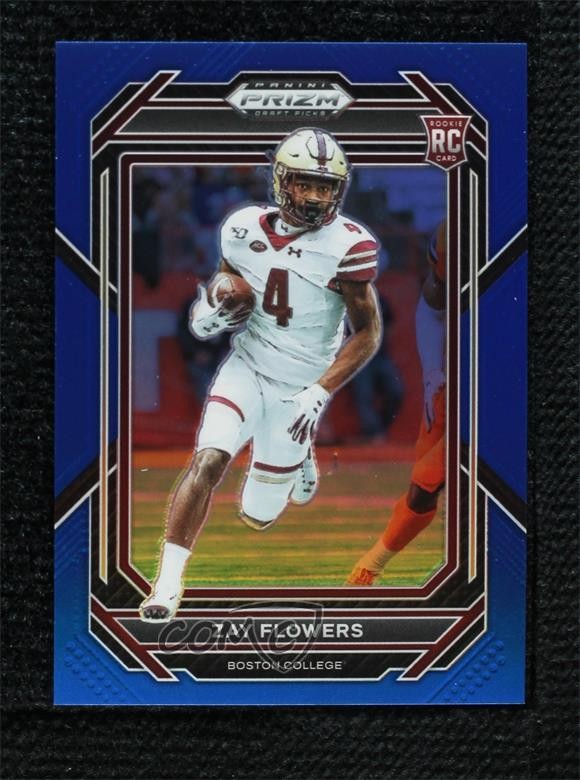 2023 Panini Prizm Draft Picks Blue Prizm 53/199 Zay Flowers #143 1lm8