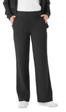 Member's Mark Womens Travel Wide Leg Pant-Comfort Waistband-Black-Large-NWT