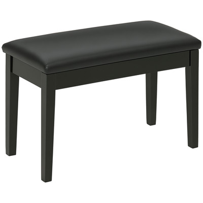 HOMCOM Classic Klavierbank Hocker, PU-Leder gepolsterter Keyboardsitz schwarz