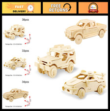 3D Wooden Puzzles for Kids - DIY Model Kits, Sports Cars  Off-Road Vehicles, Pa