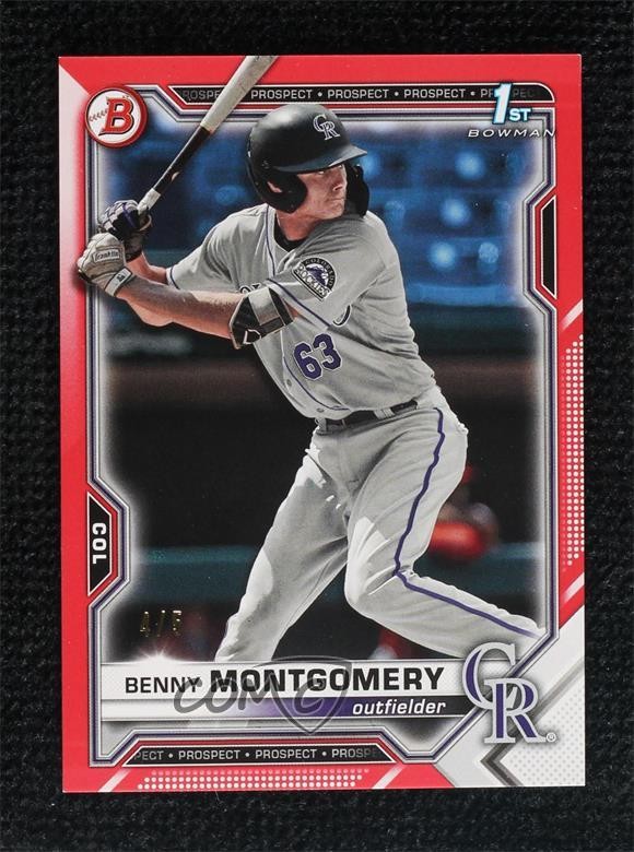 2021 Bowman Draft Red /5 Benny Montgomery #BD-84