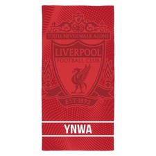Image of Liverpool FC Football Beach Towel Swimming Bath Pool Red YNWA Towel 160cm x 80cm