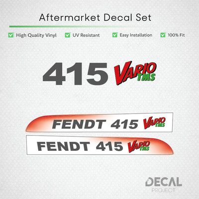 Fendt 415 Vario TMS Decal Kit - Premium 400 Series Flagship Hood Graphics