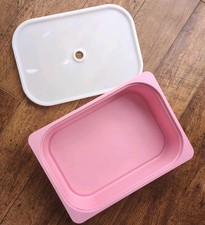 IKEA TROFAST pink storage/play table insert 42x30 cm with lid For toys/sand etc