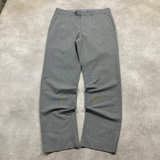 Chaps Trousers Mens 37" Straight Leg Canvas Dress Pants, Grey