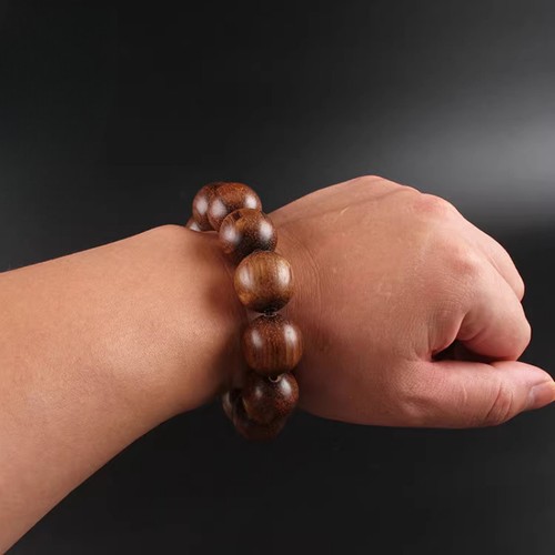 20mm Black Rosewood Bracelet Prayer Beads Amulet Bracelet Jewelry Ornament - Picture 2 of 4