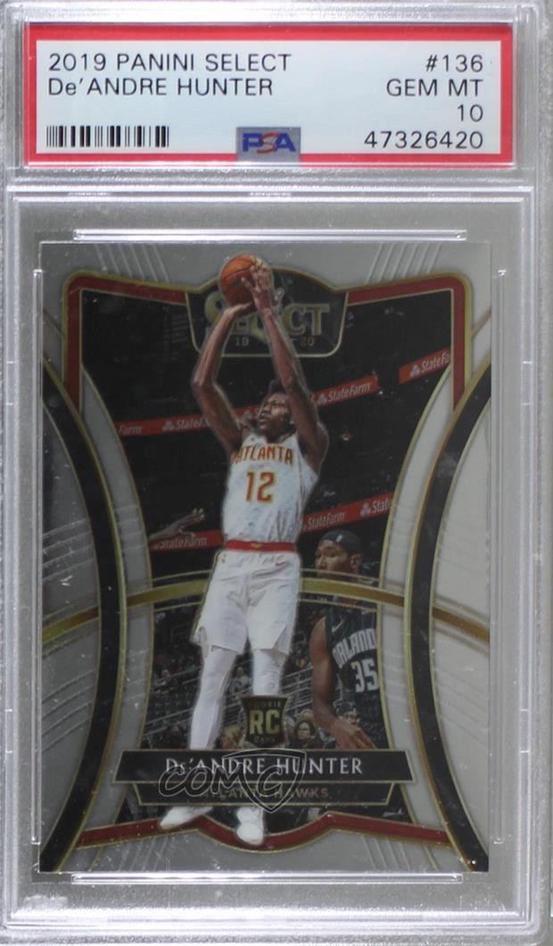 2019-20 Panini Select Premier Level De'Andre Hunter PSA 10 GEM MT Rookie RC e6q