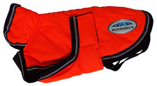 WEATHERBEETA DOG PARKA ORANGE REFLECTIVE PET POLYESTER COAT SIZE 30CM 12 INCH