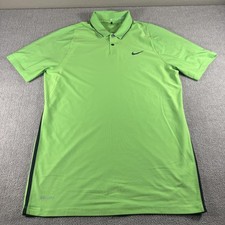 Nike Dri-FIT Tiger Woods Collection Polo Shirt Mens M Green Golf Performance Top