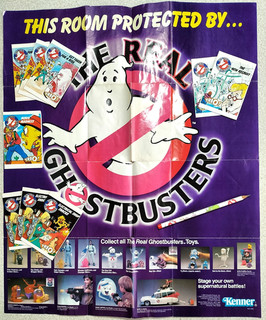 The Real Ghostbusters Kenner poster 9 Jacobs Trio booklets and pencil c.1987/88