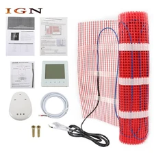 20 Sqft 120V Floor Heating Mat  Electric Radiant Heating Kit For Tile & Lamina