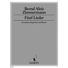 Fünf Lieder Zimmermann Singstimme und Klavier Noten
