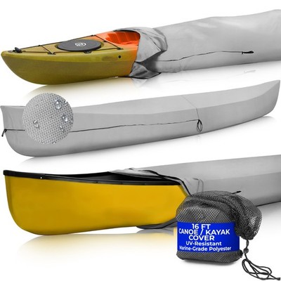 EliteShield Canoe Kayak All Weather heavy duty trailerable Boat storage Cover