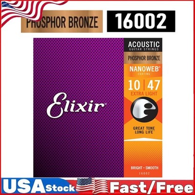 Elixir Acoustic Guitar Strings - Phosphor Bronze 16002 (10-47)
