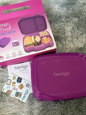 Bentgo Style Lunch Box ''Bentgo'' Fresh Leak-Proof 3-Compartment Purple NEW