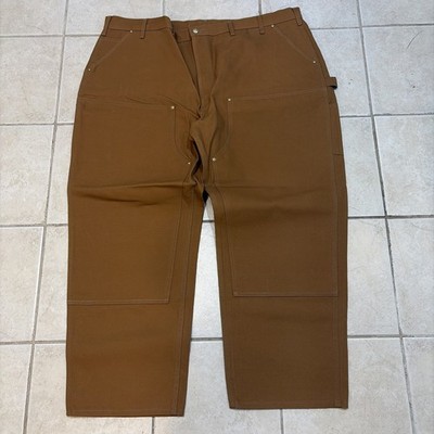 Carhartt Pants Mens 50x30 Brown Loose Double Knee Carpenter