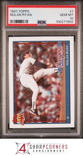 1991 TOPPS #1 NOLAN RYAN RANGERS HOF PSA 10