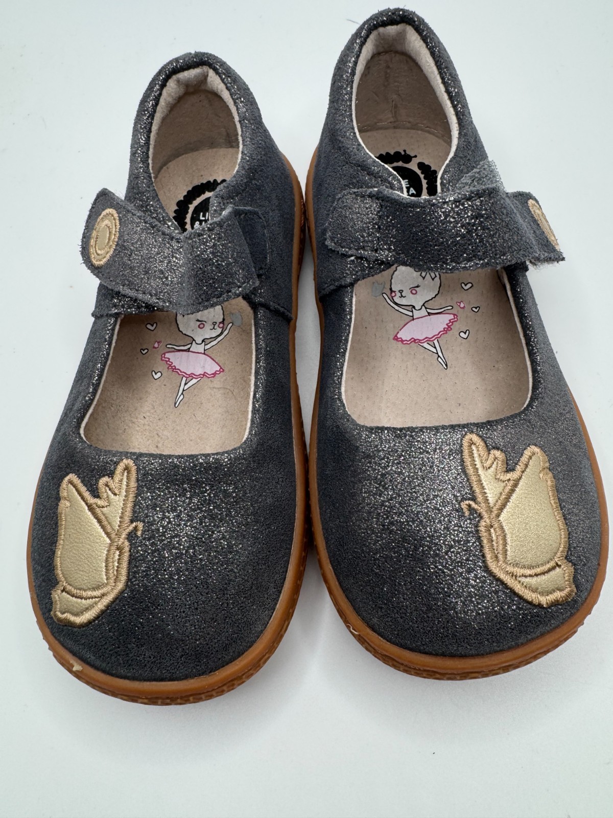SAOLA NUOVE scarpe Livie & Luca farfalla bambini piccoli taglia 8 suola gomma scintillante Mary Jane