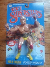 WWE WRESTLING SUPERSTARS LJN MATTEL HULK HOGAN BLUE CARD MOC RARE WWF NR MINT