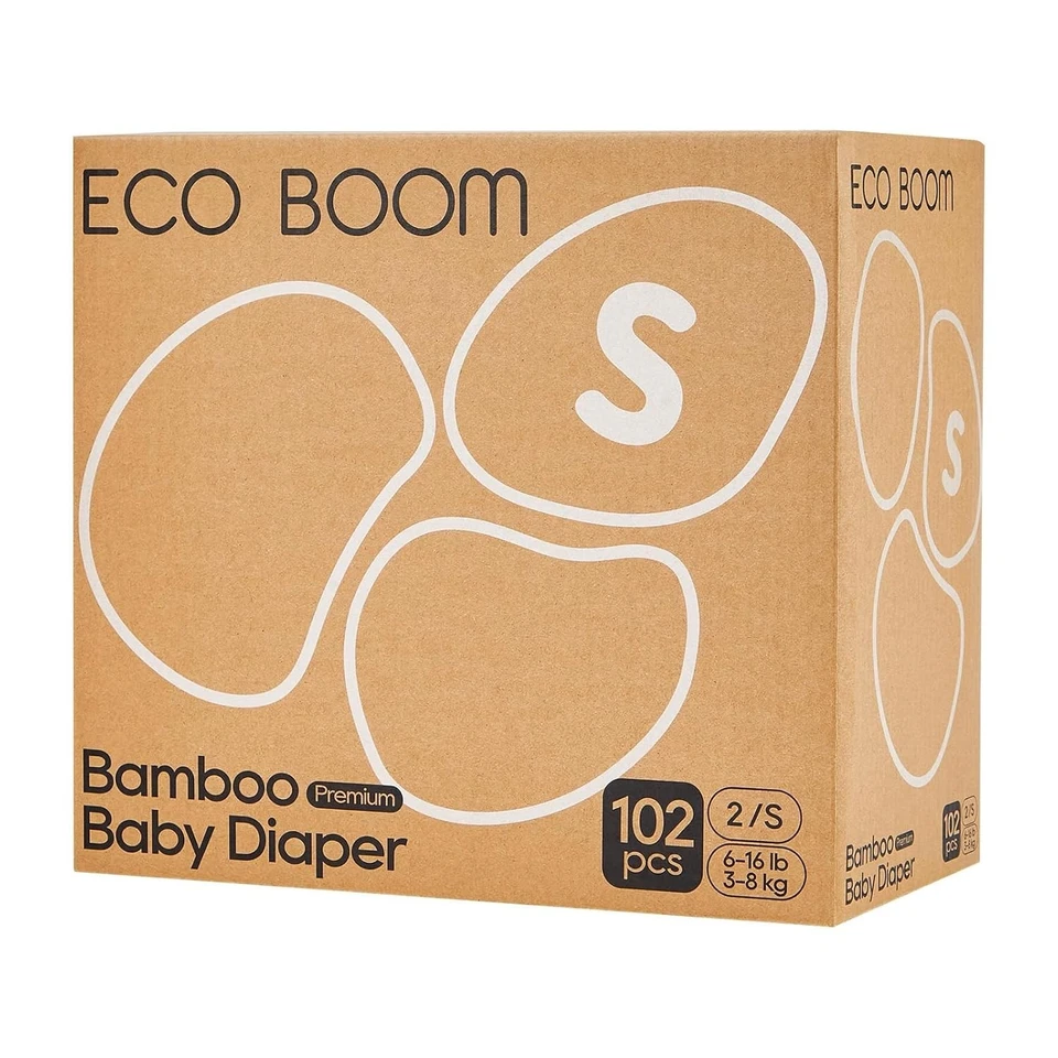 Natural Bamboo Diapers, Size 2 - 102 Ct - Image 3 of 4