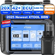 USED XTOOL D8W Topology WIFI Scanner Car Auto Diagnostic Scan Tool 2.0 Graphing
