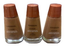 Covergirl Clean Liquid Foundation 170 Deep Golden Lot Of 3