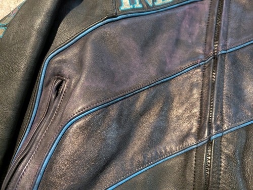 Vintage Polaris Jacket Mens Large Black Cowhide Leather Hein Gericke Indy Racing - Picture 6 of 20