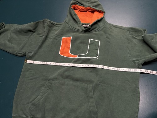 Miami Hurricanes NCAA Stadium Athletics Stitched Pullover Hoodie Size Large - Picture 4 of 6