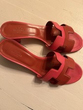 Hermes Oasis Slide Pink Natural 37.5