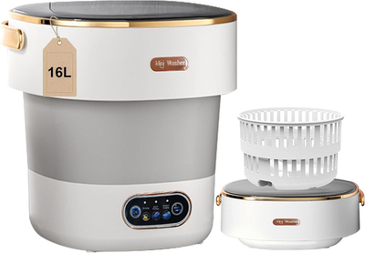 #ad Portable Washing MachineMini Washer 16L Upgraded With Spin BasketSmall Clothes $96.99