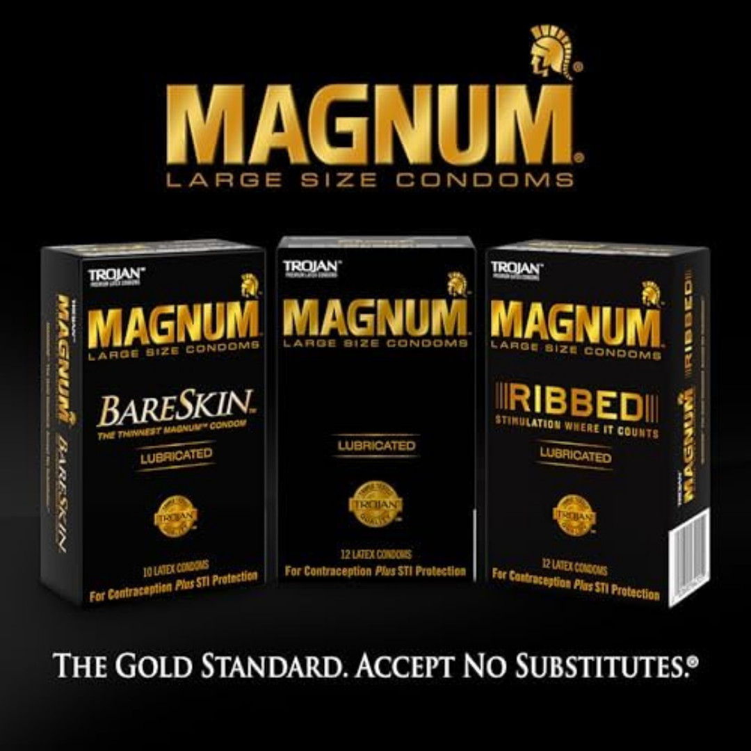 Lubricated Magnum Condoms XL Large Size - 12 Count | Free & Fast Shipping