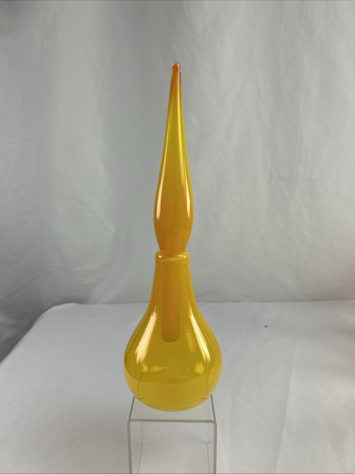 Husted Glass Works Blenko Decanter Style Yellow 627