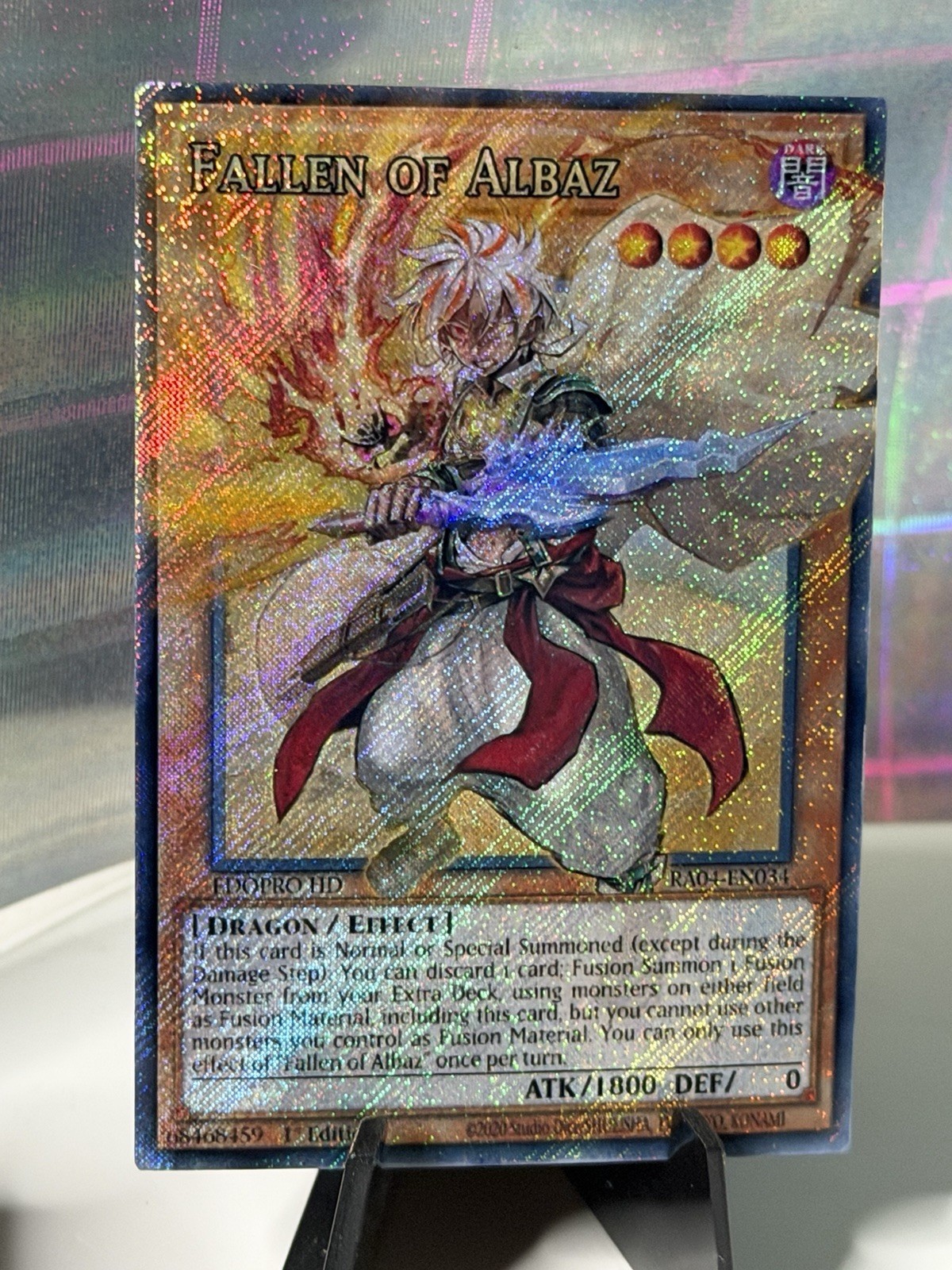 Yu-Gi-Oh! TCG Fallen of Albaz Custom Over Frame  Secret Rare