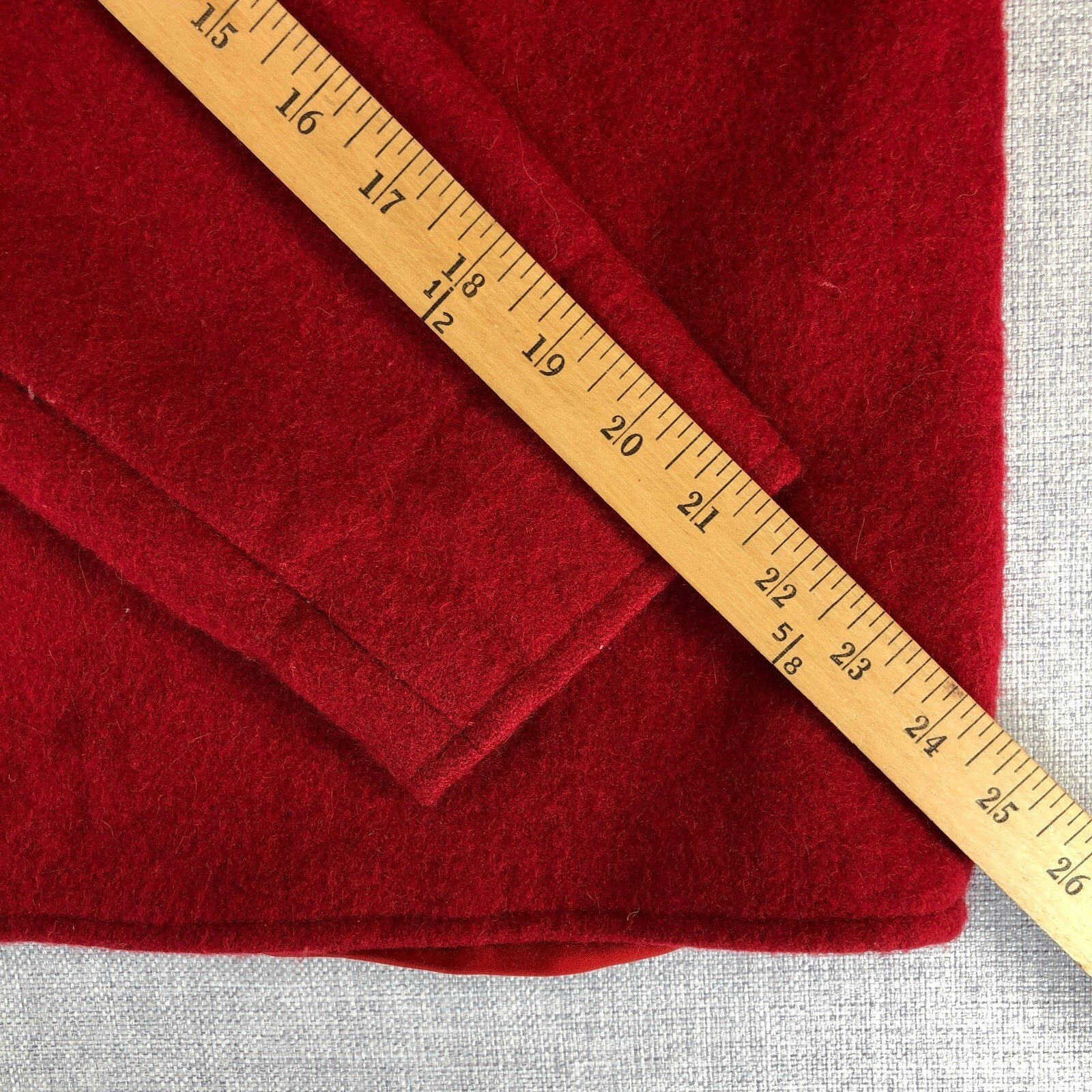 Vintage Winter Christmas Patchwork Wool Button Up… - image 8